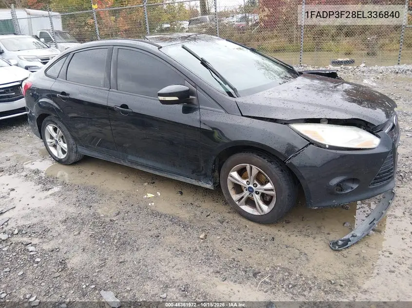 FORD FOCUS 2014, VIN 1FADP3F28EL336840