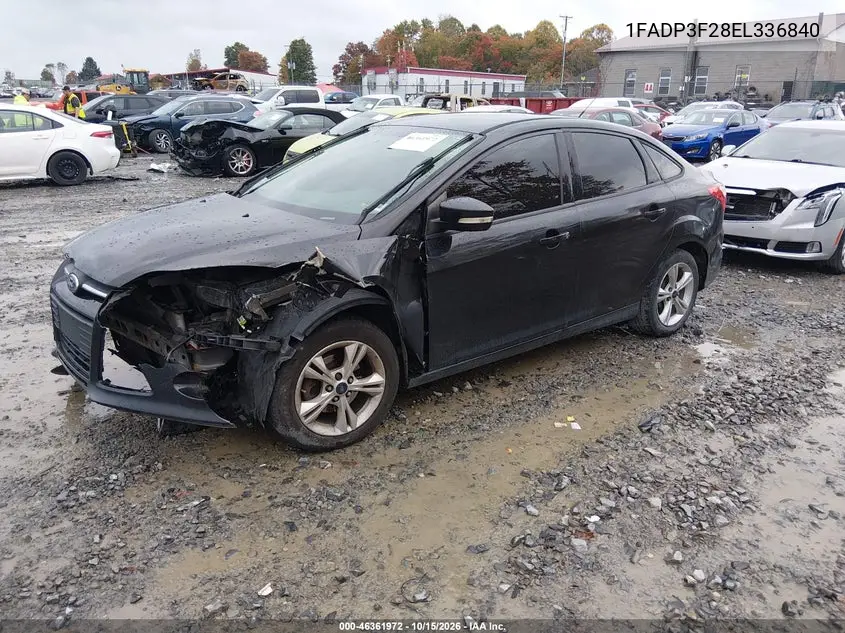 2014 FORD FOCUS VIN 1FADP3F28EL336840 — фото 2