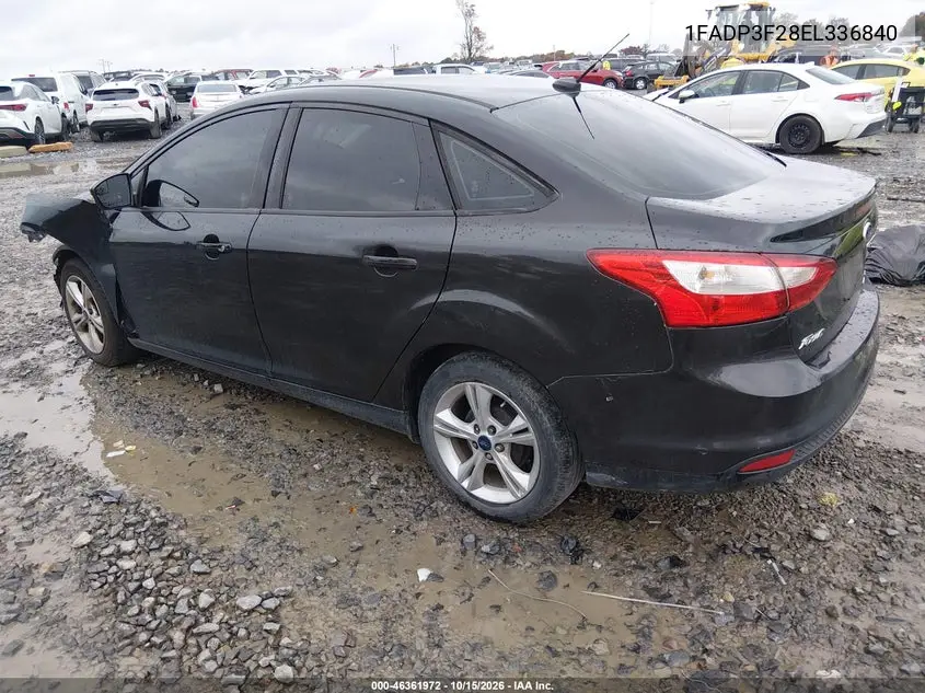 2014 FORD FOCUS VIN 1FADP3F28EL336840 — фото 3
