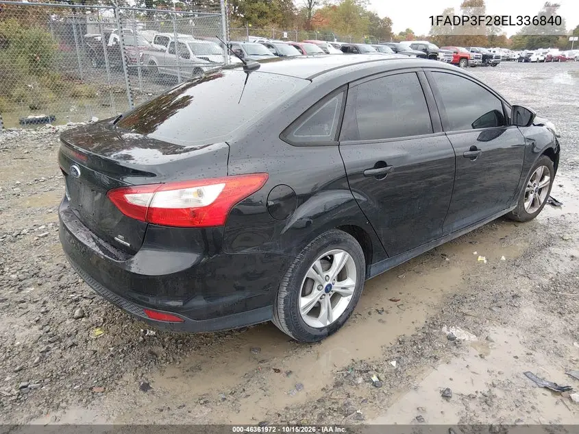 2014 FORD FOCUS VIN 1FADP3F28EL336840 — фото 4