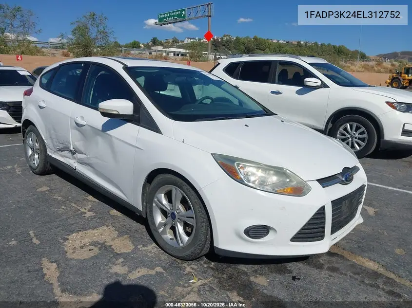 FORD FOCUS 2014, VIN 1FADP3K24EL312752