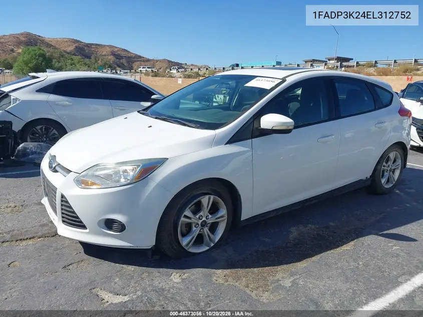 2014 FORD FOCUS VIN 1FADP3K24EL312752 — фото 2