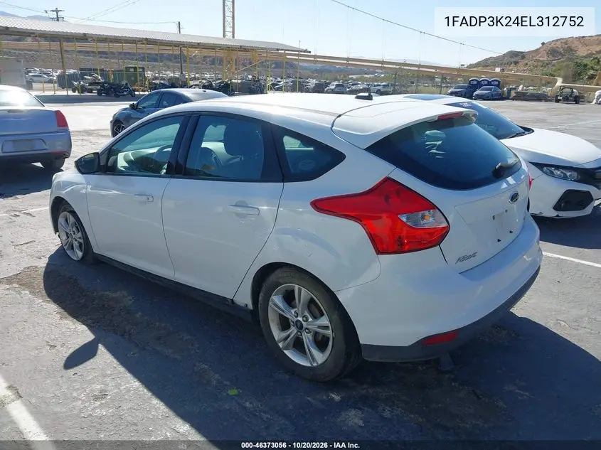 2014 FORD FOCUS VIN 1FADP3K24EL312752 — фото 3