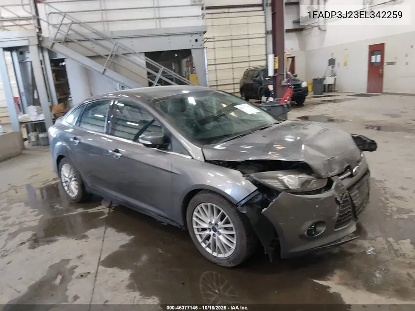 FORD FOCUS 2014, VIN 1FADP3J23EL342259