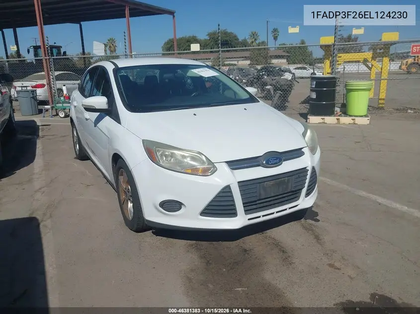 FORD FOCUS 2014, VIN 1FADP3F26EL124230