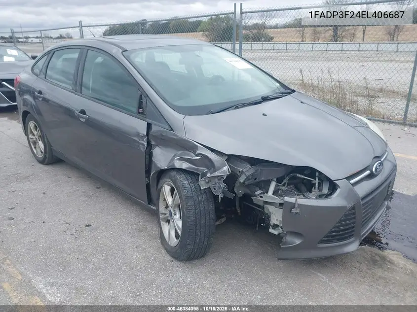 FORD FOCUS 2014, VIN 1FADP3F24EL406687