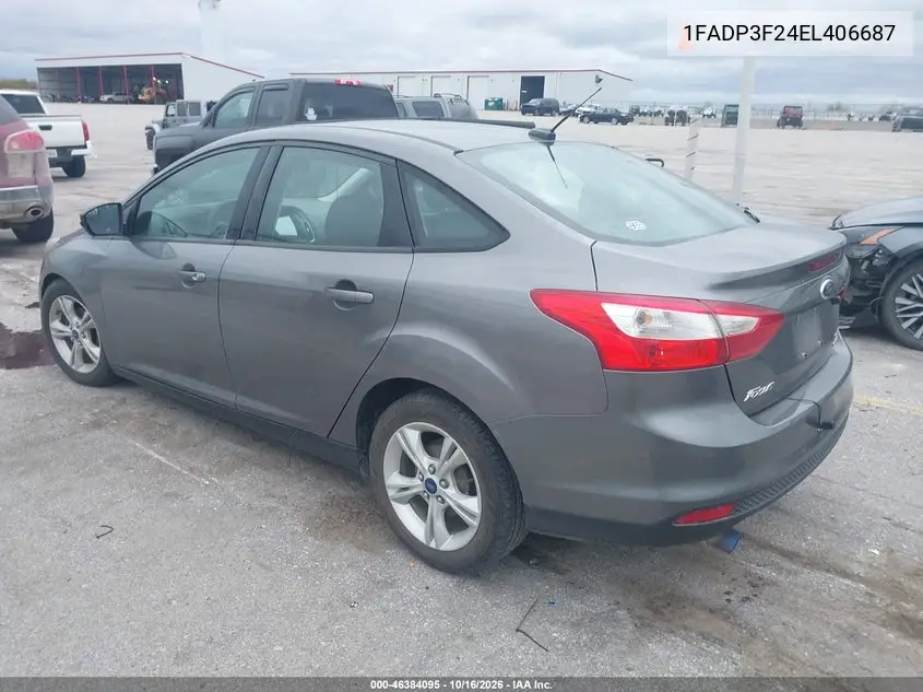 2014 FORD FOCUS VIN 1FADP3F24EL406687 — фото 3