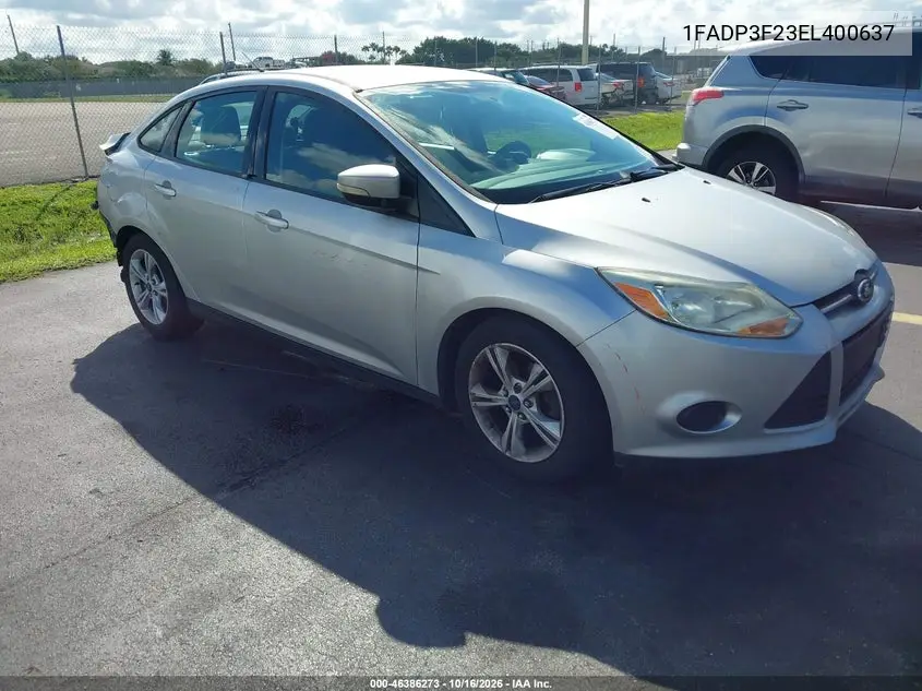 FORD FOCUS 2014, VIN 1FADP3F23EL400637