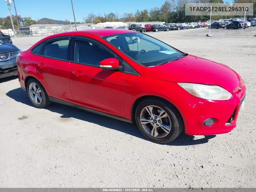 FORD FOCUS 2014, VIN 1FADP3F28EL296310