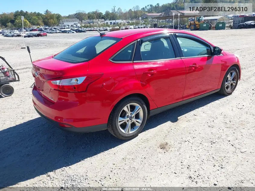 2014 FORD FOCUS VIN 1FADP3F28EL296310 — фото 4
