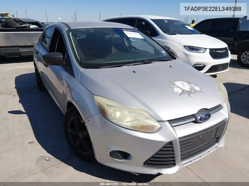 FORD FOCUS 2014, VIN 1FADP3E22EL349388