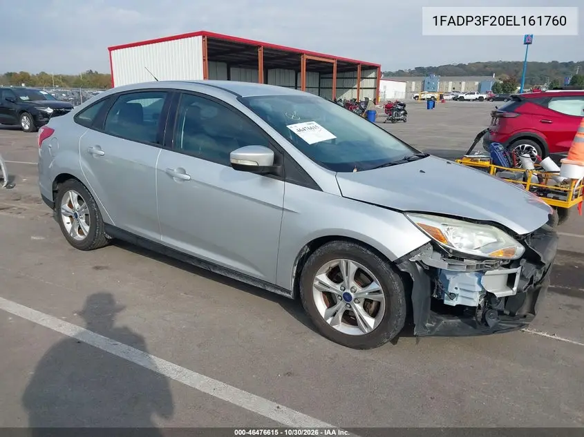 FORD FOCUS 2014, VIN 1FADP3F20EL161760