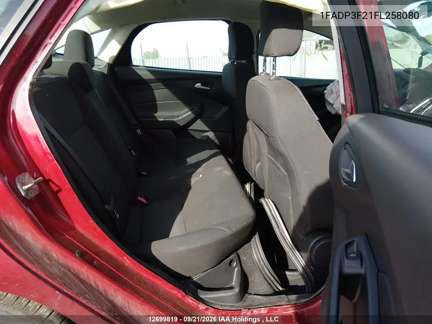 2015 FORD FOCUS VIN 1FADP3F21FL258080 — фото 8