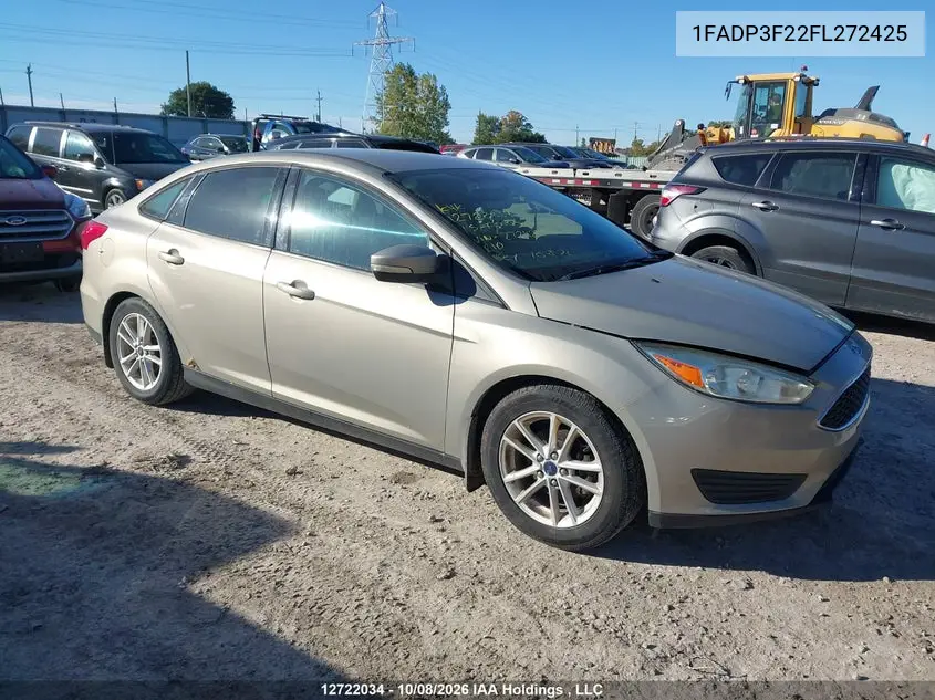 FORD FOCUS 2015, VIN 1FADP3F22FL272425