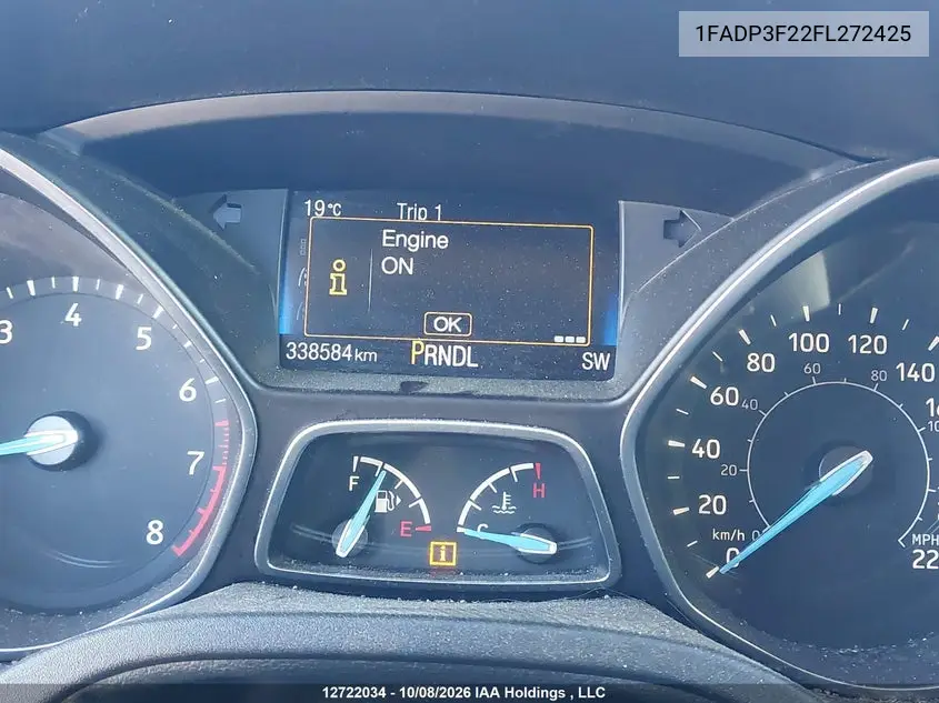 2015 FORD FOCUS VIN 1FADP3F22FL272425 — фото 15