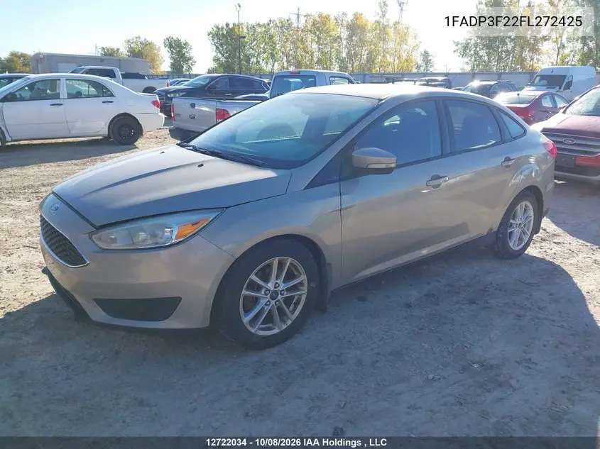 2015 FORD FOCUS VIN 1FADP3F22FL272425 — фото 2