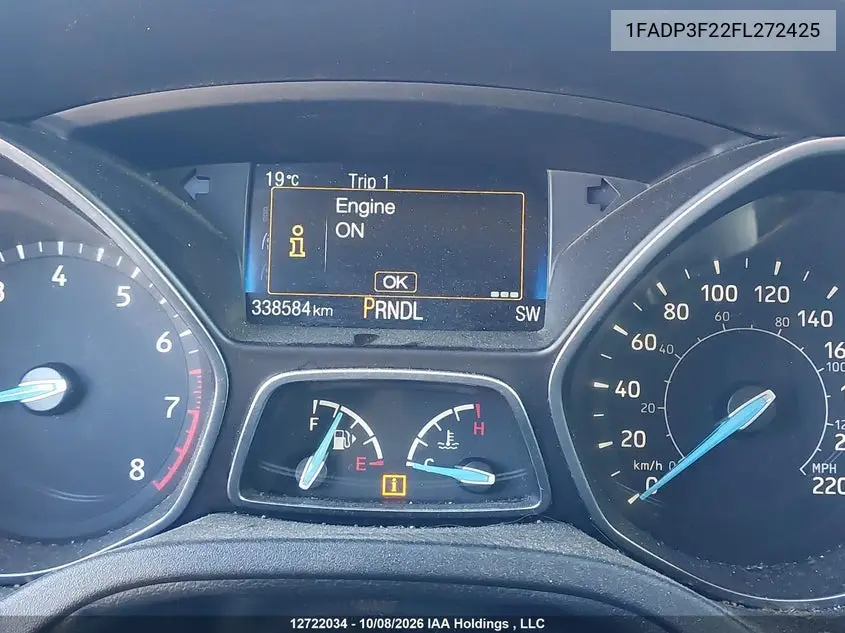 2015 FORD FOCUS VIN 1FADP3F22FL272425 — фото 7