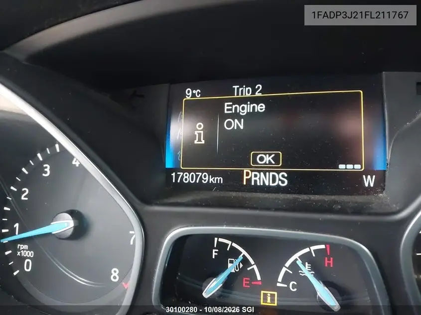 2015 FORD FOCUS VIN 1FADP3J21FL211767 — фото 15
