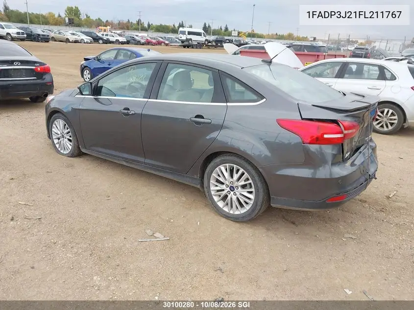 2015 FORD FOCUS VIN 1FADP3J21FL211767 — фото 3