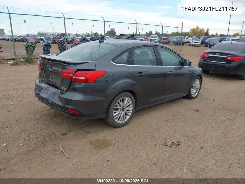 2015 FORD FOCUS VIN 1FADP3J21FL211767 — фото 4