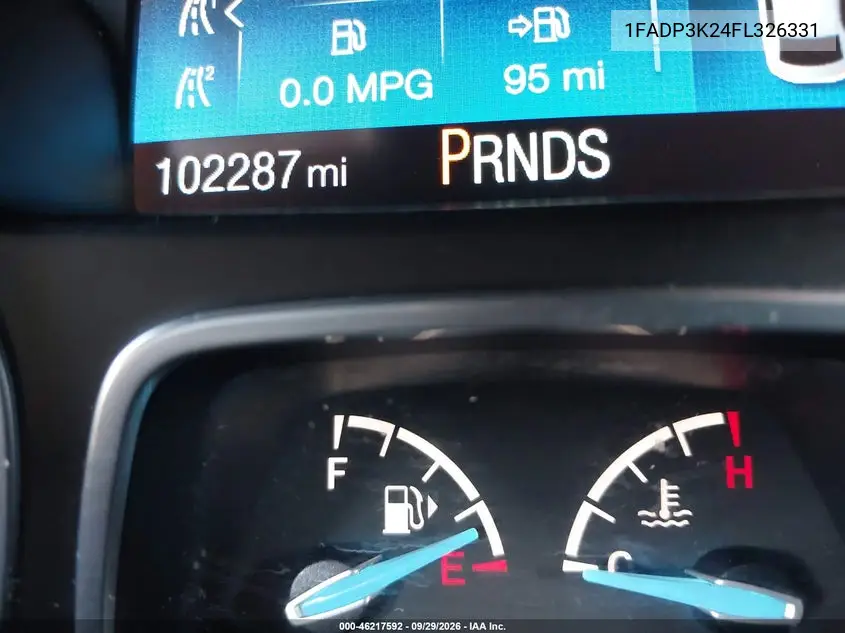 2015 FORD FOCUS VIN 1FADP3K24FL326331 — фото 12