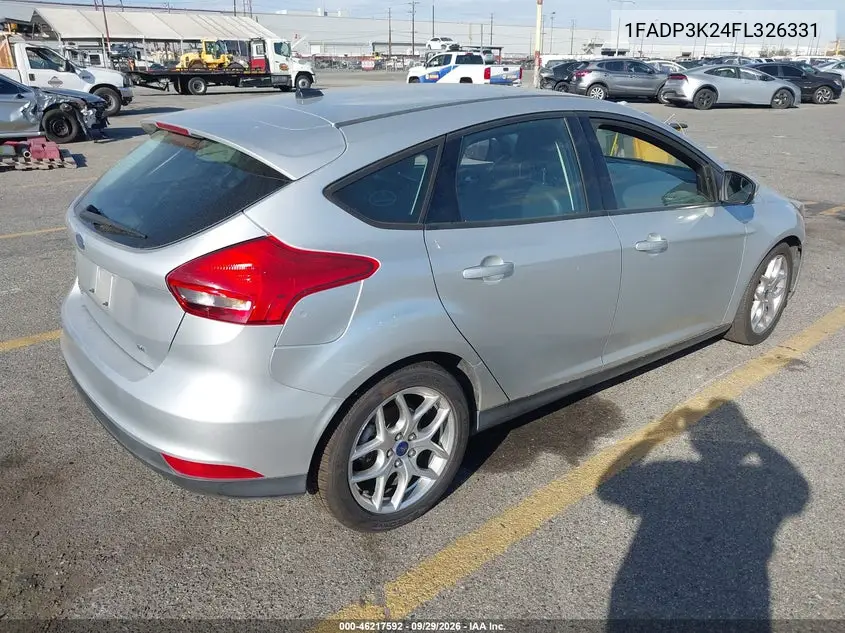 2015 FORD FOCUS VIN 1FADP3K24FL326331 — фото 4