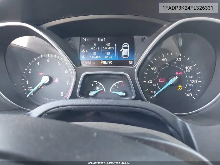 2015 FORD FOCUS VIN 1FADP3K24FL326331 — фото 7