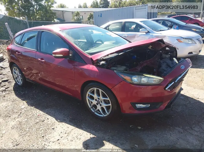 FORD FOCUS 2015, VIN 1FADP3K20FL354983