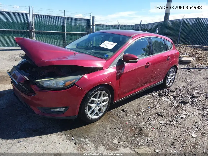 2015 FORD FOCUS VIN 1FADP3K20FL354983 — фото 2