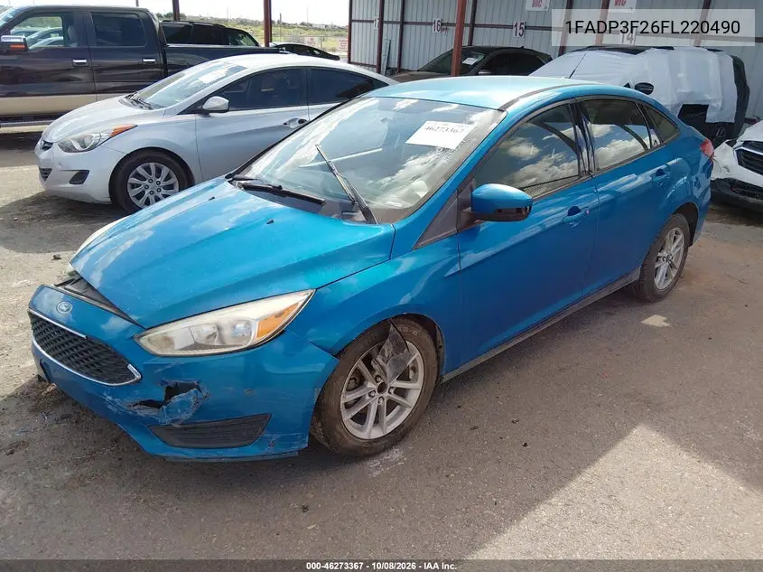 2015 FORD FOCUS VIN 1FADP3F26FL220490 — фото 2