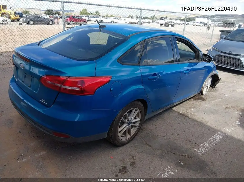 2015 FORD FOCUS VIN 1FADP3F26FL220490 — фото 4