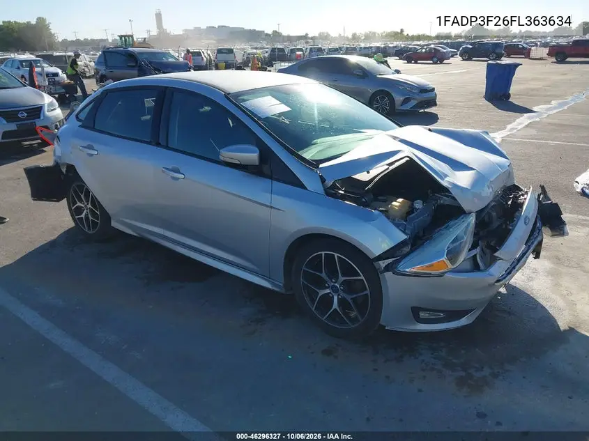 FORD FOCUS 2015, VIN 1FADP3F26FL363634