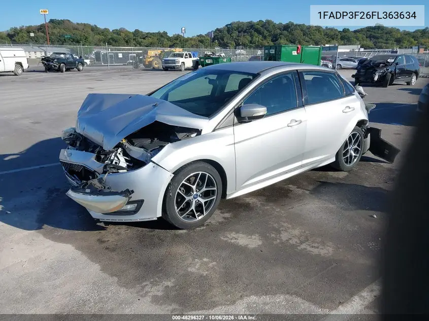 2015 FORD FOCUS VIN 1FADP3F26FL363634 — фото 2