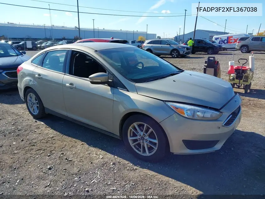 FORD FOCUS 2015, VIN 1FADP3F2XFL367038