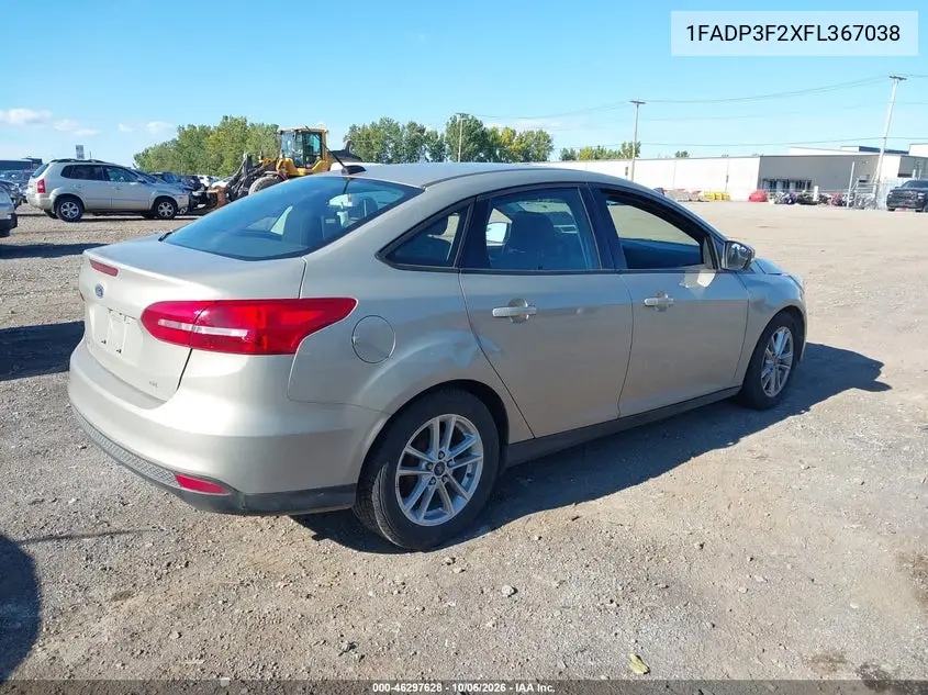 2015 FORD FOCUS VIN 1FADP3F2XFL367038 — фото 4