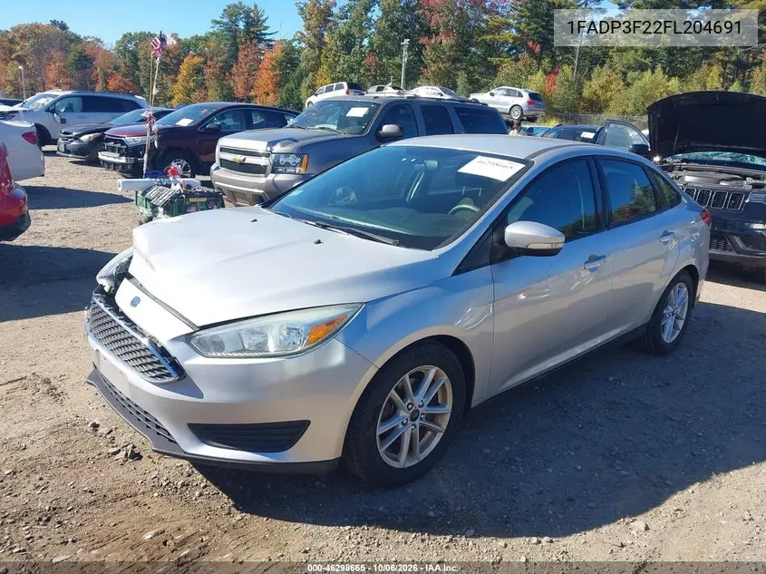 2015 FORD FOCUS VIN 1FADP3F22FL204691 — фото 2