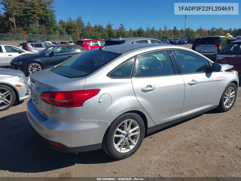 2015 FORD FOCUS VIN 1FADP3F22FL204691 — фото 4