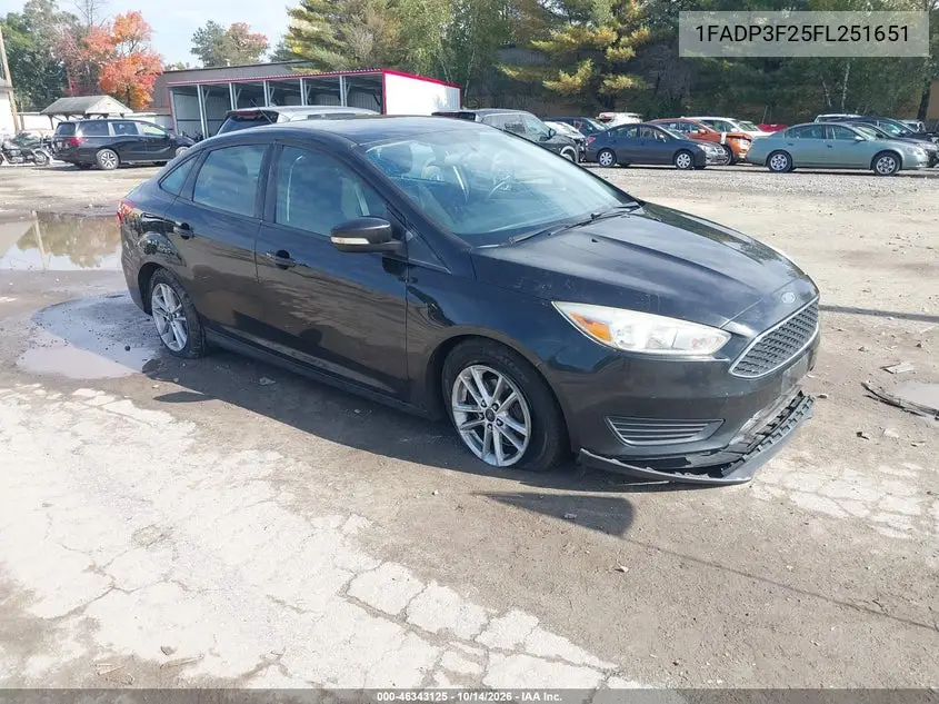 FORD FOCUS 2015, VIN 1FADP3F25FL251651