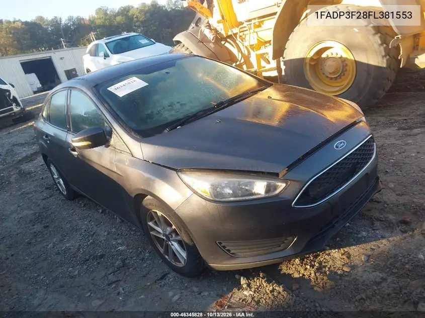 FORD FOCUS 2015, VIN 1FADP3F28FL381553