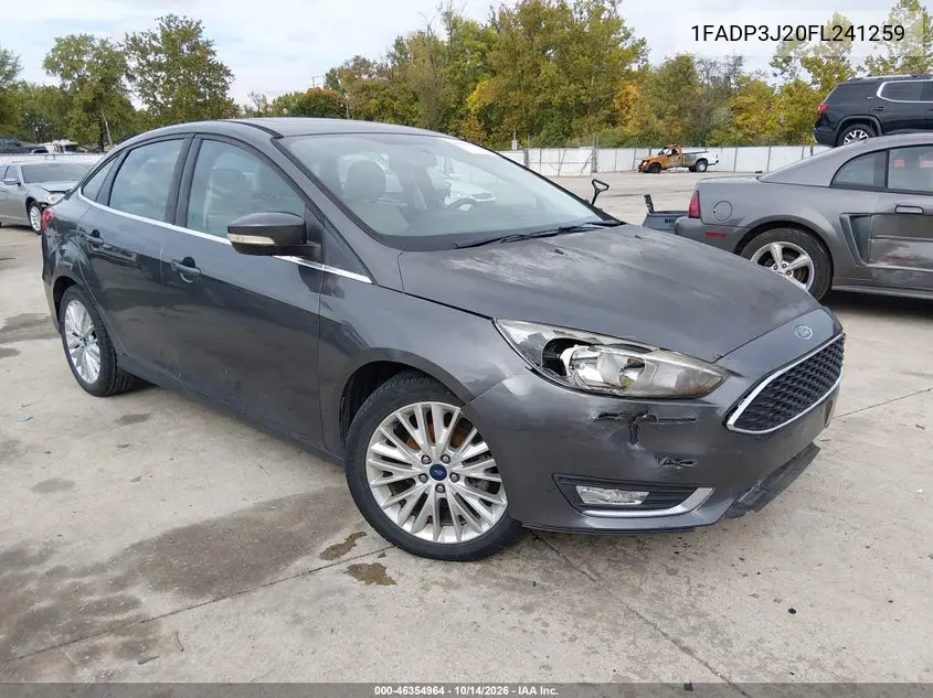 FORD FOCUS 2015, VIN 1FADP3J20FL241259