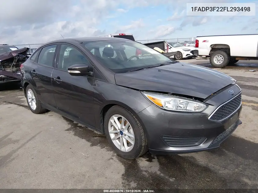 FORD FOCUS 2015, VIN 1FADP3F22FL293498