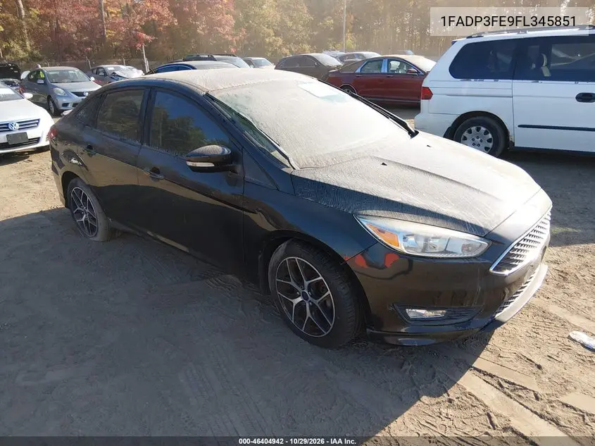 FORD FOCUS 2015, VIN 1FADP3FE9FL345851