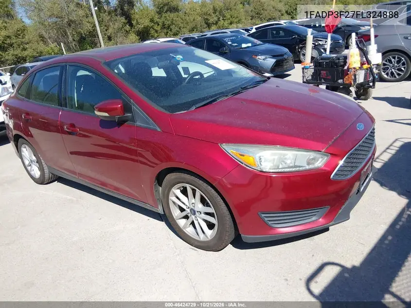 FORD FOCUS 2015, VIN 1FADP3F27FL324888