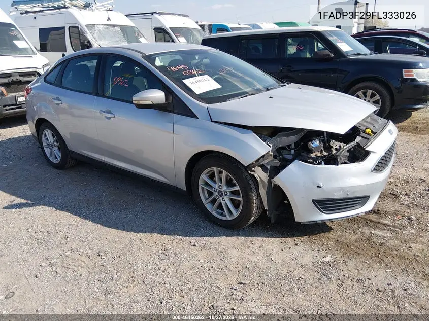 FORD FOCUS 2015, VIN 1FADP3F29FL333026