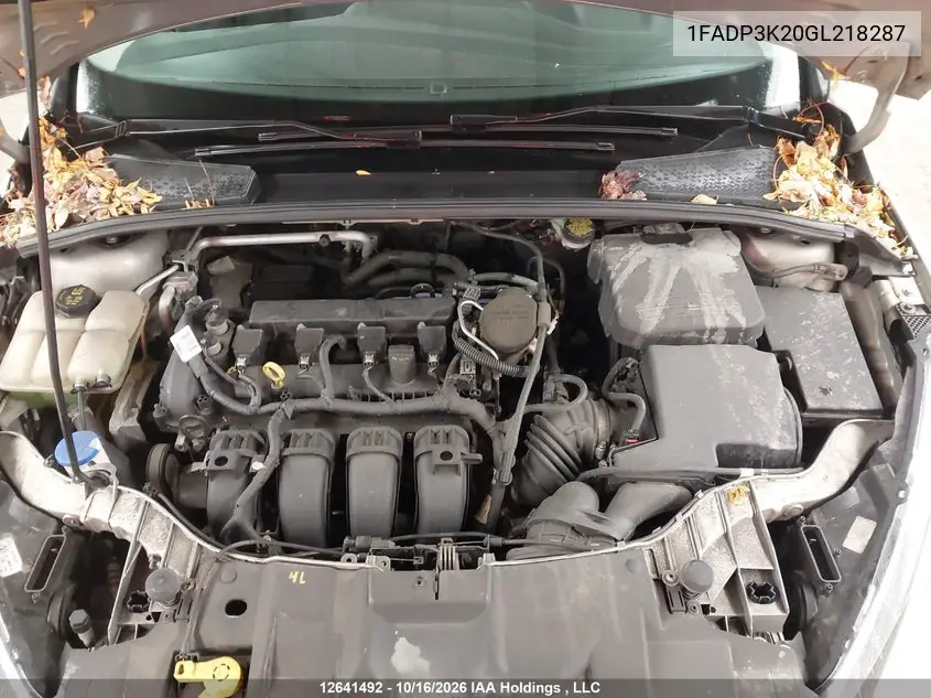 2016 FORD FOCUS VIN 1FADP3K20GL218287 — фото 10