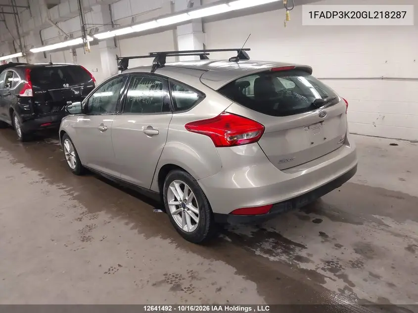 2016 FORD FOCUS VIN 1FADP3K20GL218287 — фото 3