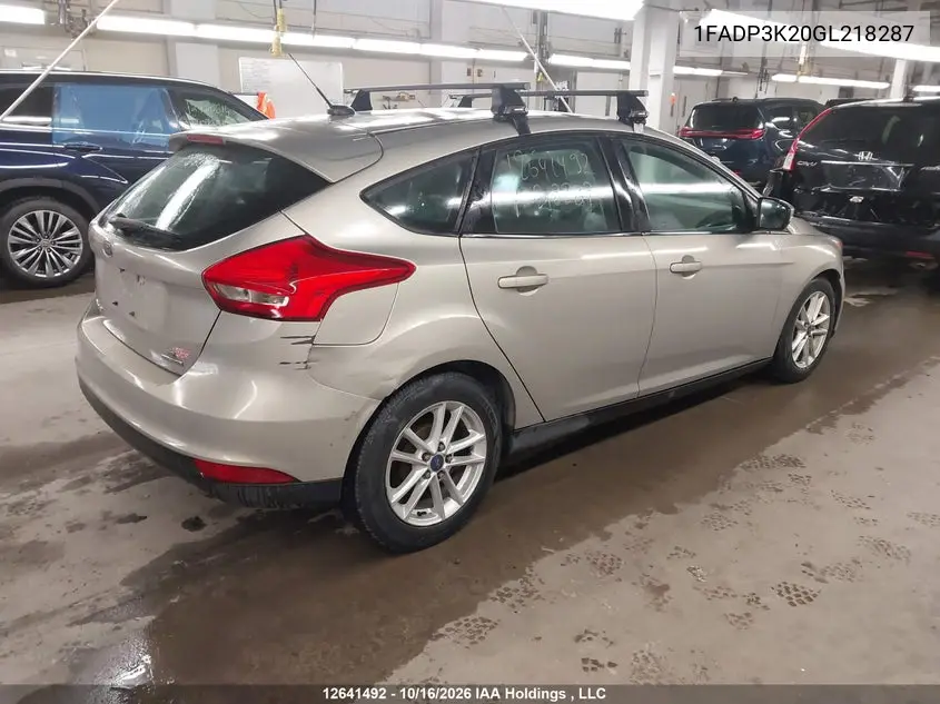 2016 FORD FOCUS VIN 1FADP3K20GL218287 — фото 4