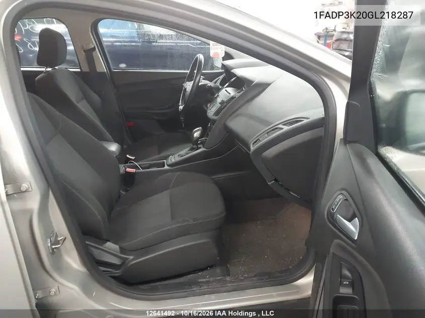 2016 FORD FOCUS VIN 1FADP3K20GL218287 — фото 5