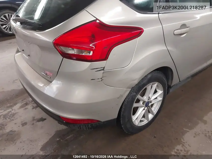 2016 FORD FOCUS VIN 1FADP3K20GL218287 — фото 6