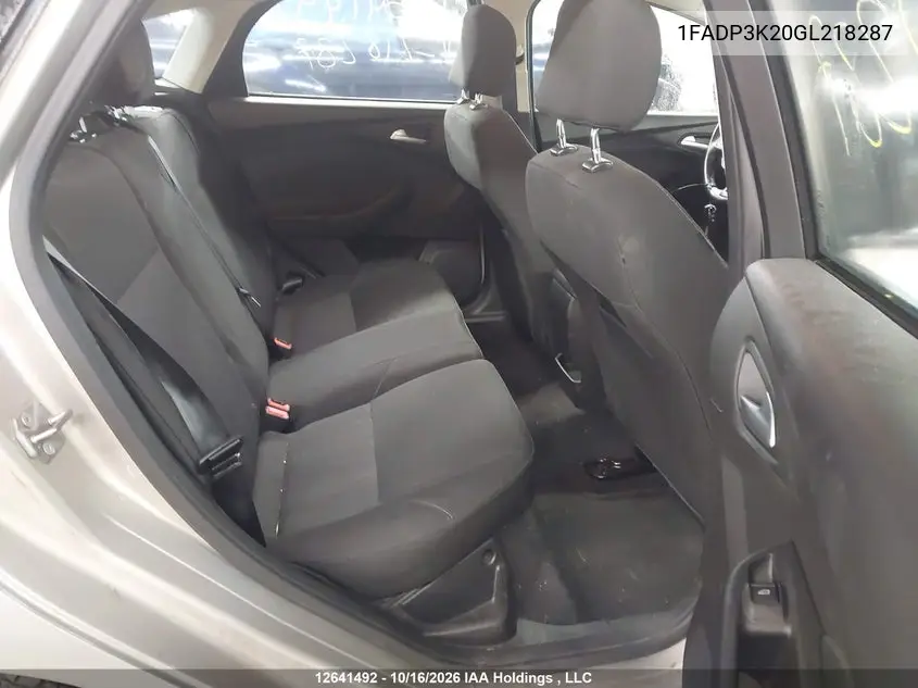 2016 FORD FOCUS VIN 1FADP3K20GL218287 — фото 8